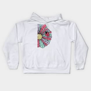 Ladybug on a Flower Kids Hoodie